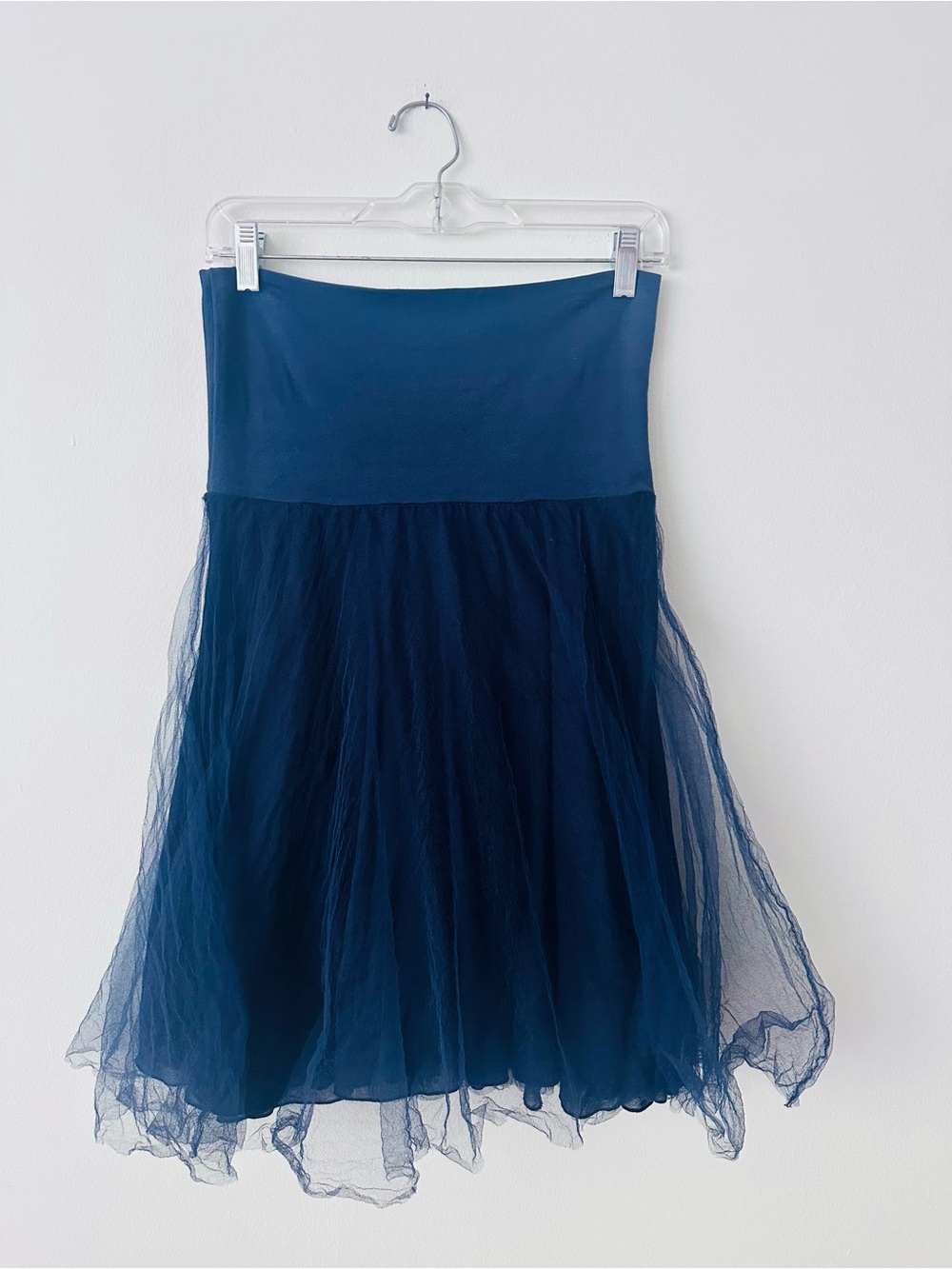 Deha Italy Layered Tulle Midi Skirt – Navy